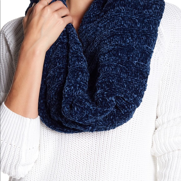 Free People Love Bug Blue Chenille Infinity Scarf - Picture 8 of 8